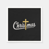 クリスマスクロスファミリーマッチングイエズスギフトアイディア スタンダードカクテルナプキン (正面)