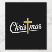 クリスマスクロスファミリーマッチングイエズスギフトアイディア ワインラベル (シングルラベル)