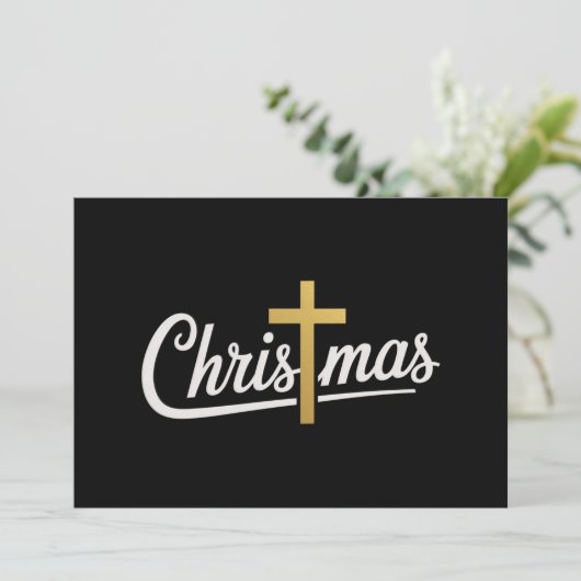 クリスマスクロス家族お揃いイエスギフトアイデア シーズンカード (スタンド正面)