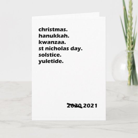 クリスマスクワンザハヌカー至ユレタイド カード (正面)