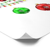クリスマスクーデターに栗を合わせおもしろいた胸のナッツ ポスター (角)