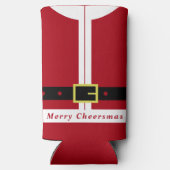 クリスマスクーラーボックスおもしろいサンタクロースデザイン スリム缶クーラー (裏面)