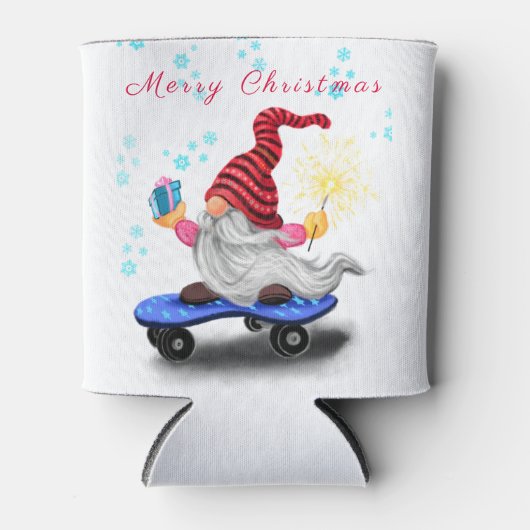 クリスマスクーラーボックススケーター格言とギフト 缶クーラー (正面)