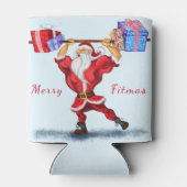 クリスマスクーラーボックスボディビルダーSanta with Gift 缶クーラー (裏面)