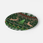 クリスマスクールのセーターの模様 ペーパープレート (アングル)