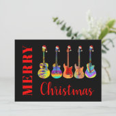 クリスマスクールギターサンタス シーズンカード (スタンド正面)