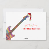 クリスマスクールギターサンタス シーズンカード (裏面)