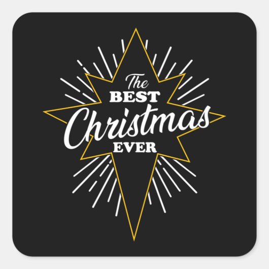 クリスマスクールギークサンタクロースギフトおもしろいアイディア スクエアシール (正面)
