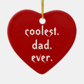 クリスマスクールパパエバーレッドファーザー セラミックオーナメント (正面)