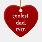 クリスマスクールパパエバーレッドファーザー セラミックオーナメント (裏面)