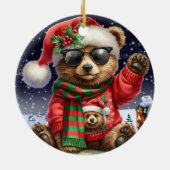 クリスマスクールベア セラミックオーナメント (裏面)