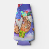 クリスマスクールボトル飛んでいる与え格言ギフト ボトルクーラー (正面)