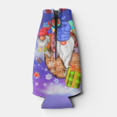 クリスマスクールボトル飛んでいる与え格言ギフト ボトルクーラー (裏面)