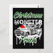 クリスマスクールモンスタートラック ポストカード (正面/裏面)