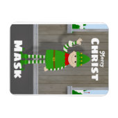 クリスマスク マグネット (横)