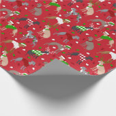 クリスマスグイタリアンレイハウンドドッグラッピング紙 ラッピングペーパー (角)