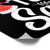 クリスマスグッズが良いか私が文字サンタおもしろいギフト ポスター (角)