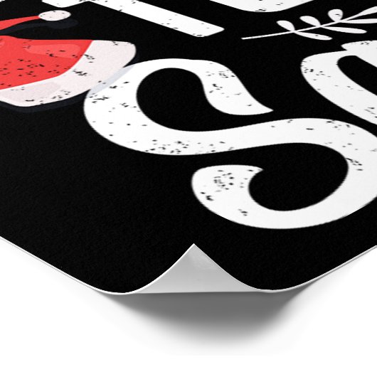 クリスマスグッズが良いか私が文字サンタおもしろいギフト ポスター (角)