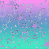 クリスマスグラデーショングリッターシャイン紙吹雪スターフー シール (正面)