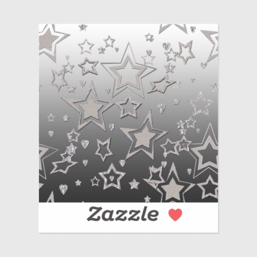 クリスマスグラデーショングリッターシャイン紙吹雪スターフー シール (シート)