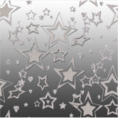 クリスマスグラデーショングリッターシャイン紙吹雪スターフー シール (正面)