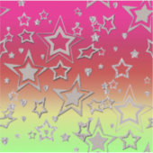 クリスマスグラデーショングリッターシャイン紙吹雪スターフー シール (正面)