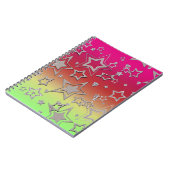 クリスマスグラデーショングリッターシャイン紙吹雪スターフー ノートブック (左側)