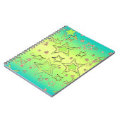 クリスマスグラデーショングリッターシャイン紙吹雪スターフー ノートブック (左側)