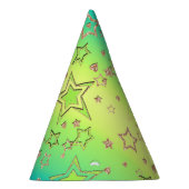 クリスマスグラデーショングリッターシャイン紙吹雪スターフー パーティーハット (右)