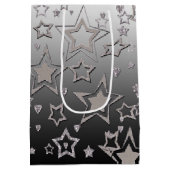 クリスマスグラデーショングリッターシャイン紙吹雪スターフー ミディアムペーパーバッグ (裏面)