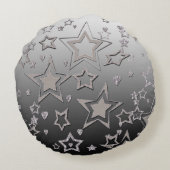 クリスマスグラデーショングリッターシャイン紙吹雪スターフー ラウンドクッション (裏面)
