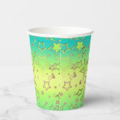 クリスマスグラデーショングリッターシャイン紙吹雪スターフー 紙コップ (右)