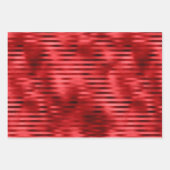 クリスマスグラムキャンディキャンズパターンレッドゴールド箔 ラッピングペーパーシート (正面3)