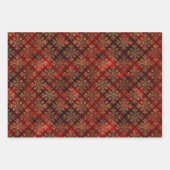 クリスマスグラムフォイル金属グリッターブルゴーニュ海軍 ラッピングペーパーシート (正面3)