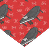 クリスマスグランドピアノピアニストミュージシャンパターン ショートテーブルランナー (コーナー)
