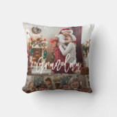 クリスマスグラdmaフォトコラージュパーソナライズされた クッション (正面)