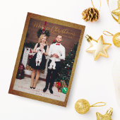 クリスマスグリッターおもしろいフォトファミリーお洒落 シーズンカード
