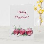 クリスマスグリッターオーナメント油絵 カード (黄色い花)