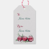 クリスマスグリッターオーナメント油絵 ギフトタグ (裏面)