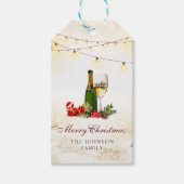 クリスマスグリッターカクテルパーティー ギフトタグ (正面)