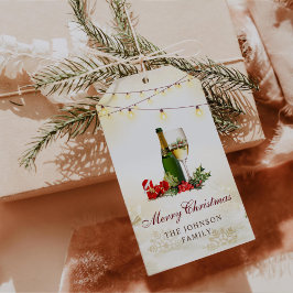 クリスマスグリッターカクテルパーティー ギフトタグ