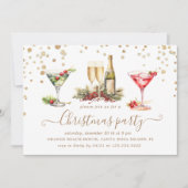 クリスマスグリッターカクテルパーティー 招待状 (正面)