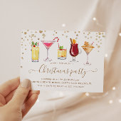 クリスマスグリッターカクテルパーティー 招待状