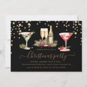 クリスマスグリッターカクテルパーティー 招待状 (正面)