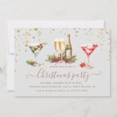 クリスマスグリッターカクテルパーティー 招待状 (正面)