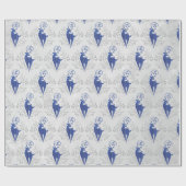 クリスマスグリッターディアーデザイン ラッピングペーパー (フラット)