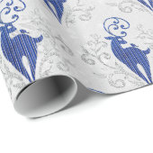 クリスマスグリッターディアーデザイン ラッピングペーパー (ロールコーナー)