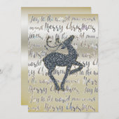 クリスマスグリッタートナディアホリデイ招待状 招待状 (正面/裏面)