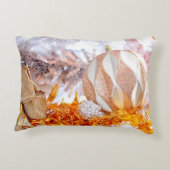 クリスマスグリッターピンク&ホワイトボール アクセントクッション (裏面)