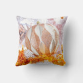 クリスマスグリッターピンク&ホワイトボール クッション (裏面)